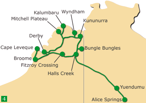 Kimberley Tour Map